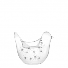 BIRD HANDBLOWN GLASS CANDLE HOLDER (M)