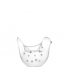 BIRD HANDBLOWN GLASS CANDLE HOLDER (S)