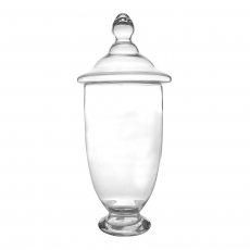 OVAL TALL GLASS JAR (L)