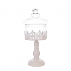 TIN CANISTER WITH GLASS TOP M